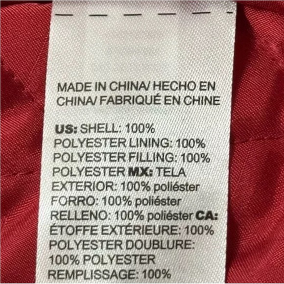 Chicos Red Quilted Mid Length Jacket Womens Size 1 (US 8/10) with gold accents. - Picture 3 of 5